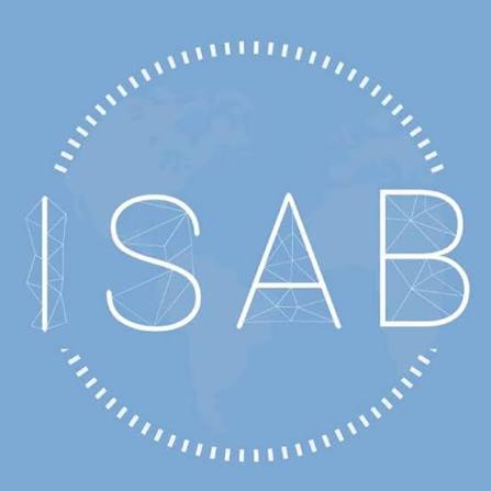 Legacy ISAB mark - blue variant with wireframe globe