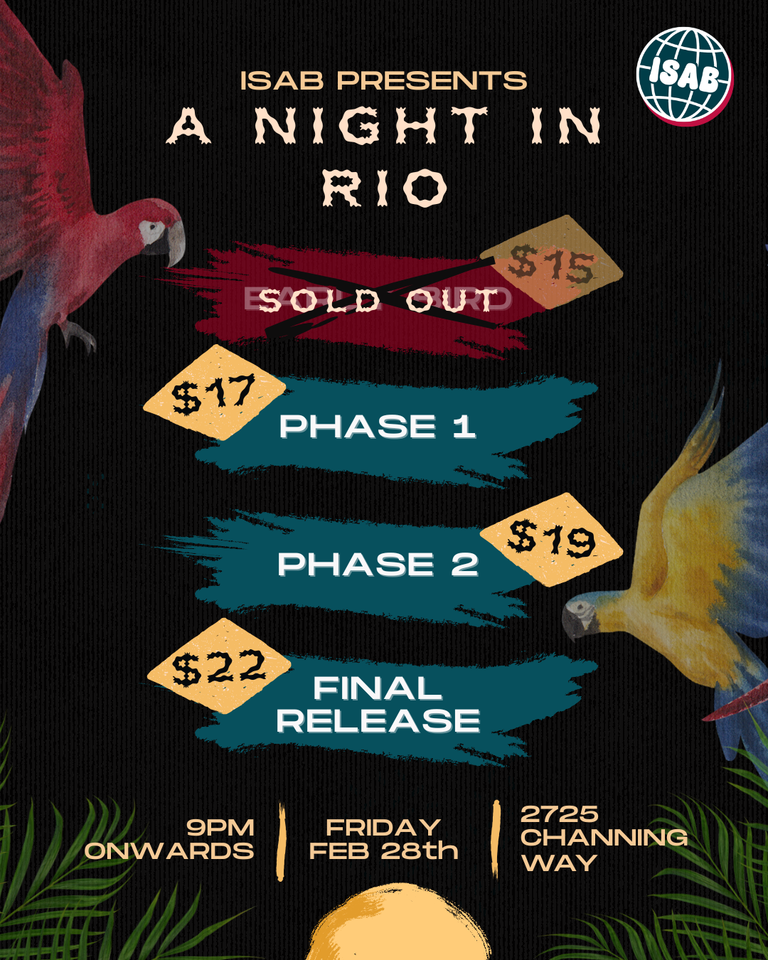 Ticket-release announcement