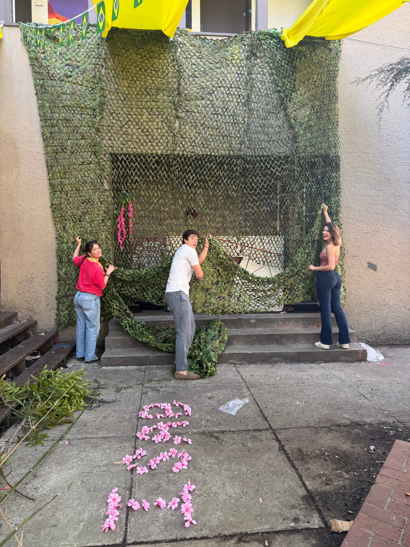 Team setting up