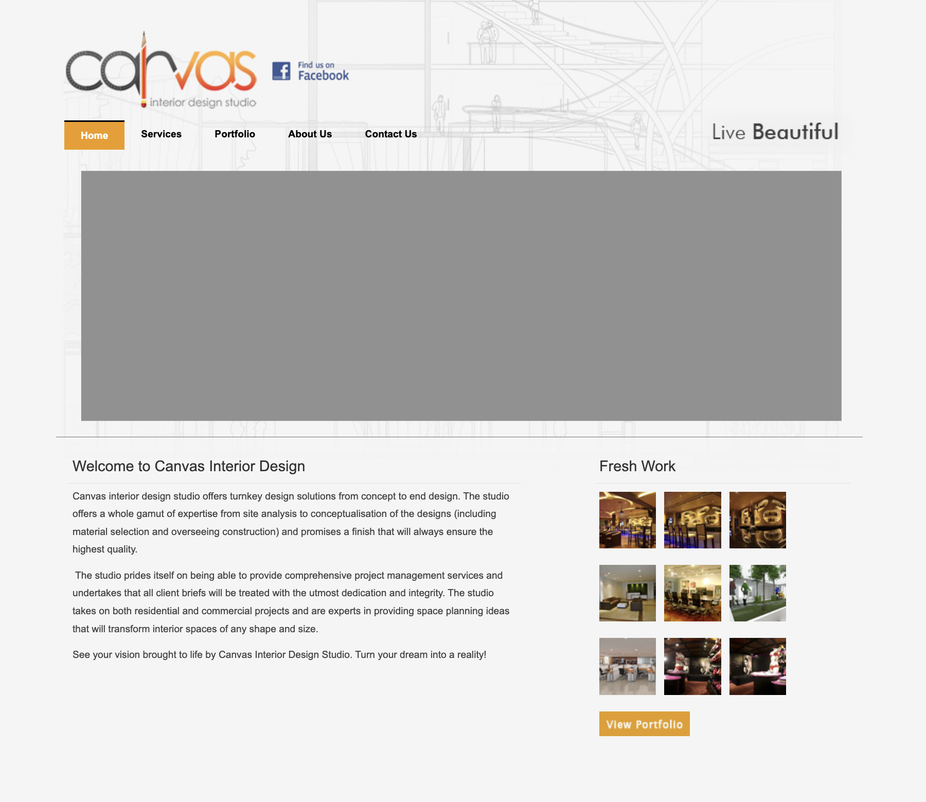 Canvas website before redesign