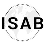 Legacy ISAB mark - solid ISAB wordmark on globe