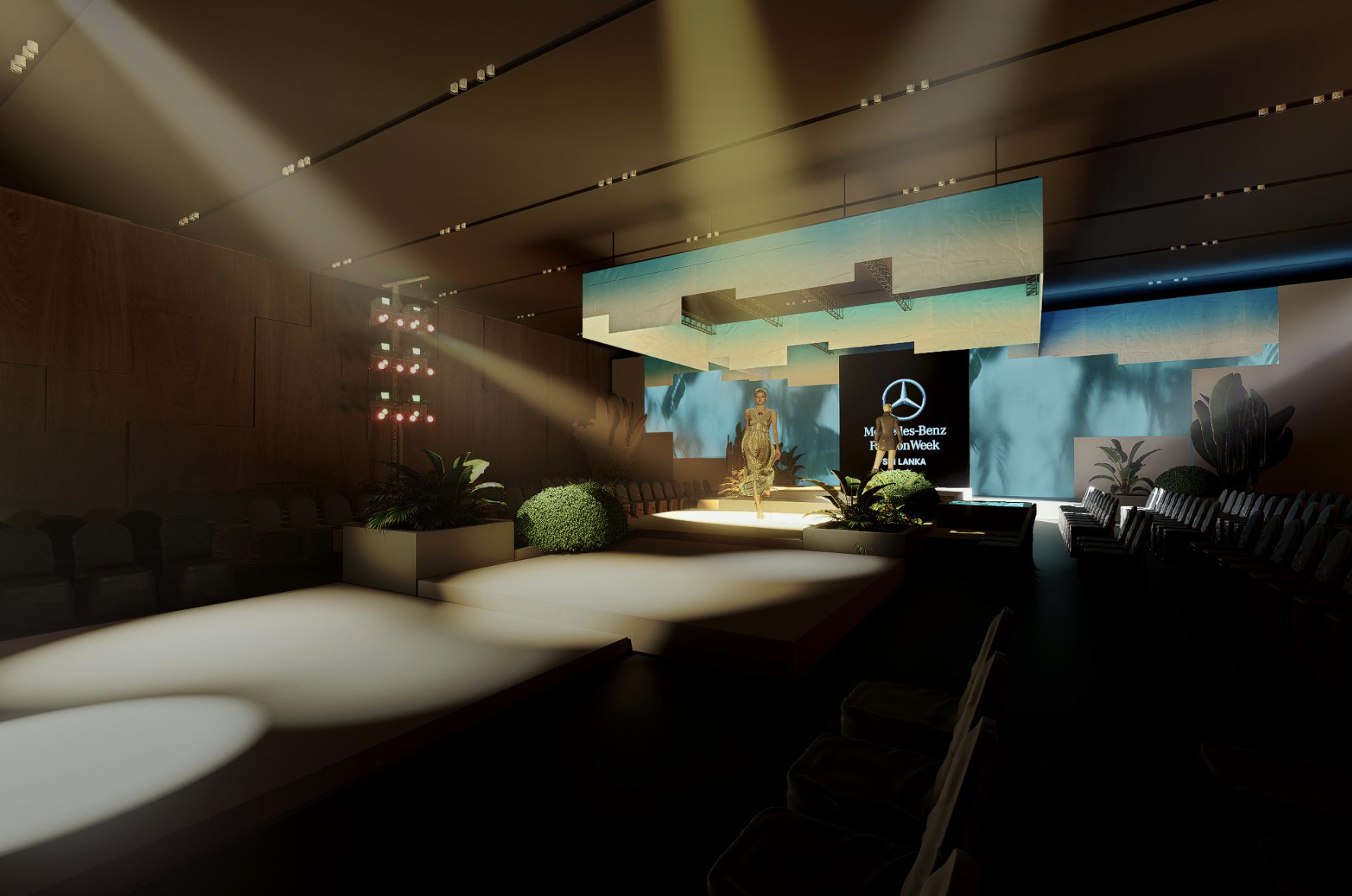 Mercedes-Benz Fashion Week — photoreal 3D visualization